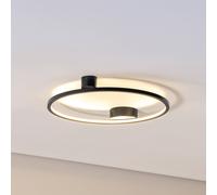 Plafonnier LED Saturno Milagro Lighting, noir, Salon / Salle à manger, Aluminium, Moderne, Plafonnier LED