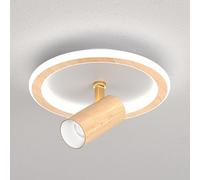 Plafonnier Led Semi-Encastré Carré, Spot Orientable Pour Couloir, Luminaire Rond D'Intérieur Pour Allée./Bois Colorround/6000K