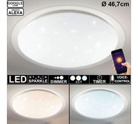 Plafonnier LED Smart Home 40W Alexa app lampe effet étoile dimmable V-Tac 1497