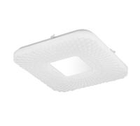 Plafonnier LED spot chrome opale lampe blanche salon éclairage carré Globo 41343-18