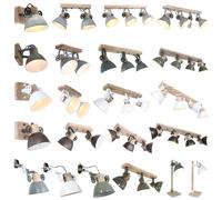 Plafonnier LED style industriel lampe sur pied lampe murale spots spots bois réglable weiß - Wandlampe L 15 cm