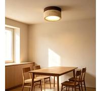Plafonnier LED Style Wabi Sabi Spot Plafond 3 Lignes Travertin Naturel | Support Bois Surface Japandi Pour Couloir Chambre Entrée Luminaire Plafond Pour Couloir Salon Chambre Coucher(1 heads)