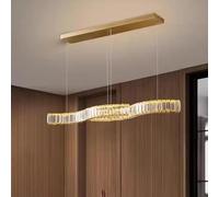 Plafonnier LED Suspendu en Cristal de Luxe, Design Moderne, luminaire décoratif d'intérieur, idéal pour Un Salon, Une Table à Manger ou Une Cuisine