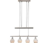 Plafonnier LED suspension spot en verre salon timon lumière réglable en hauteur Globo 54341-4Z