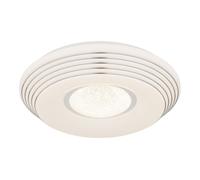 Plafonnier LED Télécommande dimmable Lampe de salon Cristaux Plafonnier effet étoilé, CCT, métal, LED 24W 1500Lm blanc chaud, DxH 39x7 cm