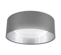 Plafonnier LED Tissu Gris Argent Ø32 cm 12 W 1200 lm 4000 K Effet Ciel Étoilé