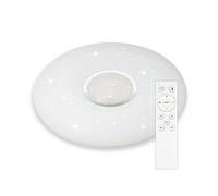 Plafonnier LED avec télécommande dimmable plafonnier CCT changement de couleur lampe de salon cristaux effet étoile, blanc, minuterie, 60W 6000Lm blanc chaud froid, D 49,3 cm