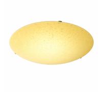 Plafonnier LED verre jaune Lampe de salon Plafonnier jaune, métal, 2x 4W 350Lm blanc chaud, DxH 39,5x8 cm
