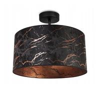 Plafonnier - Light-Home - Werona 2400/40/KB - Métal - Noir/Blanc - Abat-jour Velours