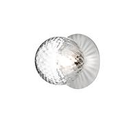 Plafonnier Liila 1, Argent et en Verre Transparent , Format Moyen