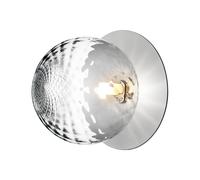 Plafonnier Liila 1, Argent et en Verre Transparent , Grand