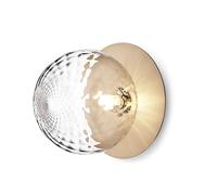 Plafonnier Liila 1, Grand , Dorée et en Verre Transparent