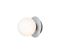 Plafonnier Liila 1 Petit Argent/Opale