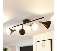 Plafonnier Lindby Arina, 68 cm, noir, à 4 lampes, E14 Arina Lindby, dimmable, noir, Chambre à coucher, Métal, Moderne, Spot