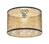 Plafonnier Yonah Lindby, dimmable, doré, Salon / Salle à manger, Textile / Tissu / Soie, Maison de campagne / Rustique, Plafonnier