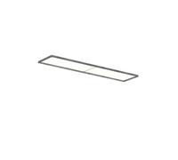 Plafonnier LP Slim, Diffuseur Opale Encastré 3 000 K et Dali, Aluminium Brut Foncé
