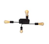 Plafonnier Lucide Lester métal noir 4xE27 60W IP20