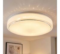 Plafonnier ciel étoilé chambre lampes plafonnier LED plafonnier chambre moderne, opale, 1x 24W 1800Lm blanc chaud-blanc froid, DxH 37,5 x 7,5 cm