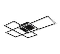 Plafonnier LED Smart Avec Télécommande, Minuterie, Veilleuse 74 cm Noir
