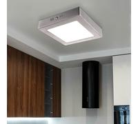 Plafonnier Luminaire de Cuisine Verre Argent LED Lampe Chambre 12x12 CM