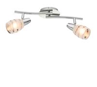 Plafonnier Luminaire Éclairage Métal Chrome Verre Taches Chambre À Coucher Mobile