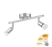 Plafonnier LUNARA à deux flammes avec ampoules LED GU10 blanc chaud à 3