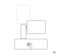 Plafonnier LUNARA à deux flammes avec ampoules LED GU10 de 450lm chacune, blanc