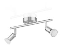 Plafonnier LUNARA à deux flammes avec ampoules LED GU10 de 450lm chacune, blanc