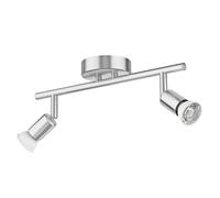 Plafonnier LUNARA à deux flammes avec ampoules LED GU10 de 535lm chacune, blanc
