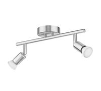 Plafonnier LUNARA à deux flammes avec ampoules LED GU10 de 630lm chacune, blanc