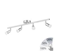 Plafonnier LUNARA à quatre flammes, ampoules LED GU10 incluses, blanc
