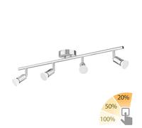 Plafonnier LUNARA à quatre flammes avec ampoules LED GU10 blanc chaud à 3