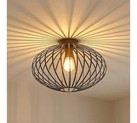 Plafonnier Maivi Lindby, dimmable, noir, Salon / Salle à manger, Métal, Moderne, Plafonnier