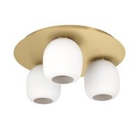 Plafonnier MANZANARES E27 3X40W en acier laiton brossé et or D450mm