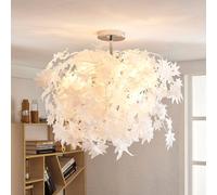 Plafonnier Maple Lindby, dimmable, blanc, Salon / Salle à manger, Matière Plastique, Moderne, Plafonnier Tissu