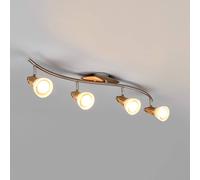 Plafonnier Marena Lindby, dimmable, gris, Couloir, Métal, Maison de campagne / Rustique, Plafonnier