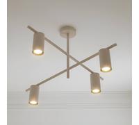 Plafonnier Marilou Lindby, dimmable, beige, Salon / Salle à manger, Métal, Moderne, Plafonnier