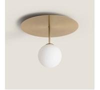 LEDKIA LIGHTING Plafonnier Métal et Verre Moonlight Brass pour chambre, salon, cuisine Doré