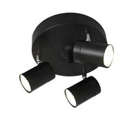 Plafonnier métal orientable By Rydens Correct noir 3xGU10