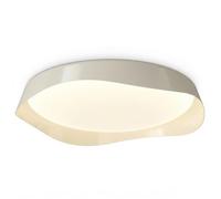 Plafonnier Minimaliste Style Vague, Structure En Fer Et Pvc Finition Noyer, Design Fin En Forme de Feuille Irrégulière, Plafond, Lampe Encastrée Pour Chambre, Bureau, Éclairage Intérieur (Noir)/Blanc