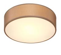 Plafonnier moderne 40W rond 30 cm 1 flamme E27 lampe en tissu lampe de plafond éclairage salon chambre bureau luminaire taupe