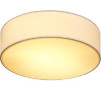 Plafonnier moderne 40W rond 38 cm 2 flammes E27 lampe en tissu lampe de plafond éclairage salon chambre bureau luminaire blanc