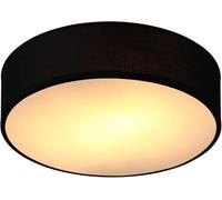 Plafonnier moderne 40W rond 38 cm 2 flammes E27 lampe en tissu lampe de plafond éclairage salon chambre bureau luminaire noir