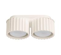 Plafonnier moderne beige ovale 21 cm 2xGX53 Aura Sollux