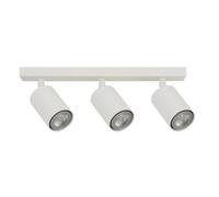 Plafonnier moderne blanc barre 3 spots GU10 Sigma Zoom