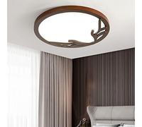 Plafonnier Moderne en Bois à LED en Forme de Bois de cerf pour Chambre, Salon, Salle à Manger, Hall d'entrée, Bureau, Couloir, Balcon, etc. - Éclairage d'intérieur Original (40 cm, lumière n