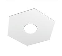 Plafonnier moderne Hexagone Métal Blanc 1 Lumière Led 12W