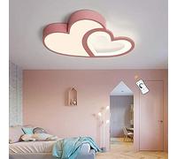 Plafonnier Moderne LED Dimmable Lampe Design Créatif Lustre De Bande Dessinée Coeur Univers Papillon Plafonnier Chambre D'enfant Salon Éclairage De Plafond Éclairage Intérieur Télécommande,A Pink