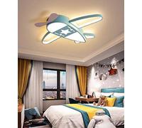 Plafonnier Moderne LED Lampe Plafond La Chambre Des Enfants Très Mince Avion Plafonnier Garçon Fille Enfant La Créativité Personnalité Chambre Étude Salon Éclairage Dimmable Bleu,59cm