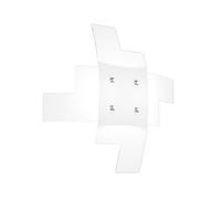 Plafonnier moderne Tetris Métal Blanc Verre 4 Lumières E27B55Cm